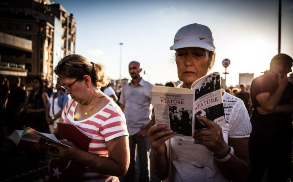 Readers in Istanbul’s Taksim Square transform the space through peaceful activism